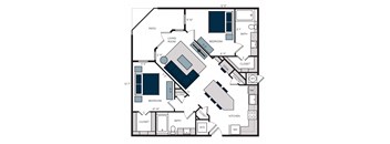 B7, 2Bed/2Bath, 1,136 sq. ft. at the Alastair at Aria Village Apartments in Sandy Springs, GA