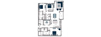 C2, 3Bed/3Bath, 2,078 sq. ft. at the Alastair at Aria Village Apartments in Sandy Springs, GA