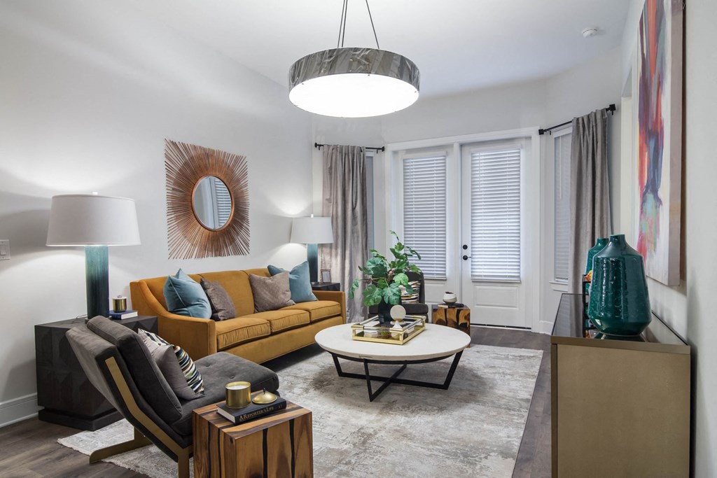 Well Lit Living Room at The Alastair at Aria Village, Georgia, 30328
