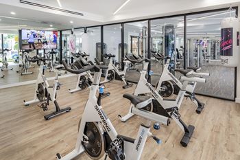 Yoga spin studio with Fitness On-Demand programming at Alameda West, Florida, 33144