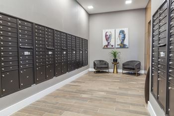 Luxer One package management technology at Alameda West, Miami, Florida