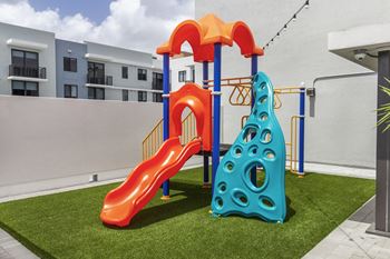 Children's playground area at Alameda West, Florida, 33144
