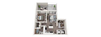 A10D Floor Plan at Alameda West, Miami