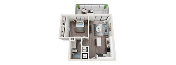 A2 Floor Plan at Alameda West, Miami, Florida