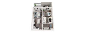 A3 Floor Plan at Alameda West, Miami