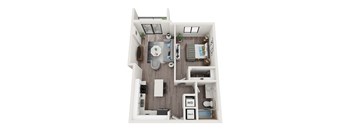 A6 Floor Plan at Alameda West, Miami, FL, 33144