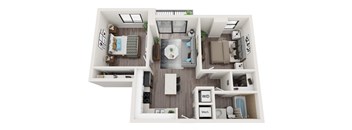 B1 Floor Plan at Alameda West, Miami, FL