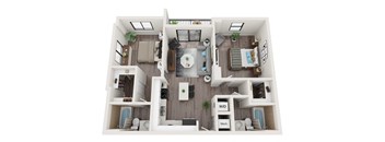 B12 Floor Plan at Alameda West, Florida
