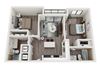 B2 Floor Plan B2 Floor Plan at Alameda West, Miami, 33144