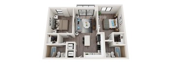 B4 Floor Plan at Alameda West, Miami