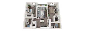 B6 Floor Plan at Alameda West, Florida, 33144