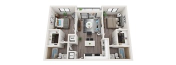 B7 Floor Plan at Alameda West, Miami, FL, 33144