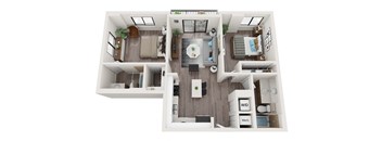 B8 Floor Plan at Alameda West, Miami, FL