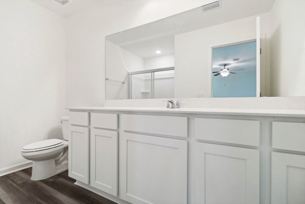 Sycamore bathroom with white vanity at Beacon at Ashley River Landing in Summerville, SC