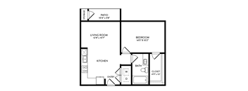 floor plans for the Anderson Mill layout at Avery Oaks Apartments