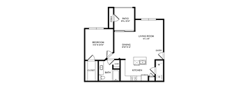 Floor Plan for Pond Springs layout at Avery Oaks Apartments