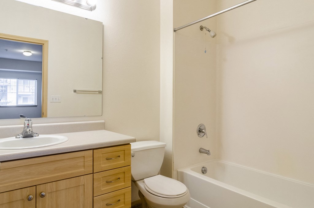 Model Bathroom at Abbey Rowe Apartments in Olympia, Washington, WA