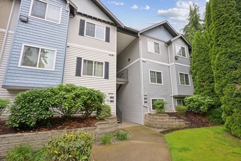 Apartment exteriors at Abbey Rowe in Olympia, WA