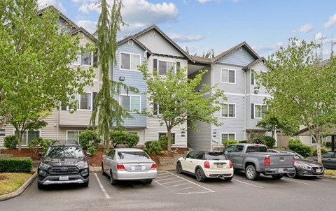 Apartment exteriors at Abbey Rowe in Olympia, WA