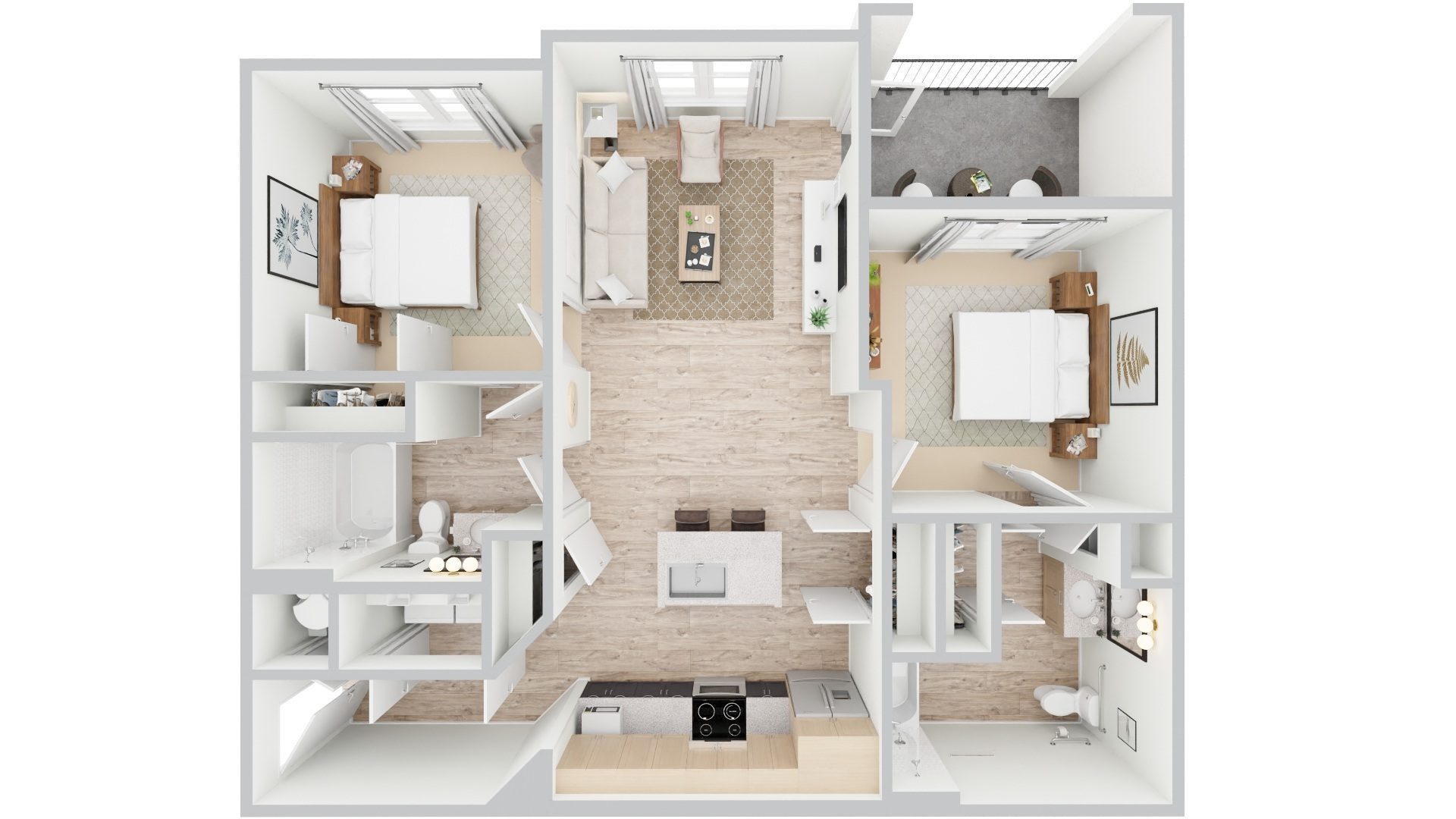 B1 unit | 1058 sq ft | Whispering Pines in Hurst, TX