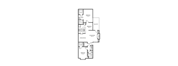 Ridgeview floor plan, 2bed, 2bath, 1160sf, Chisholm Place Apartments in Plano, TX