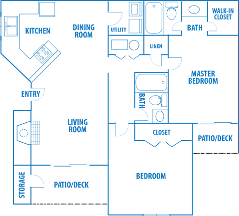 B1 2D floorplan Blue