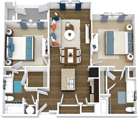 bronze floor plan of GreenVue in Richardson, TX