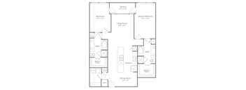 Harlow River Oaks Floor Plan B10, Houston, TX