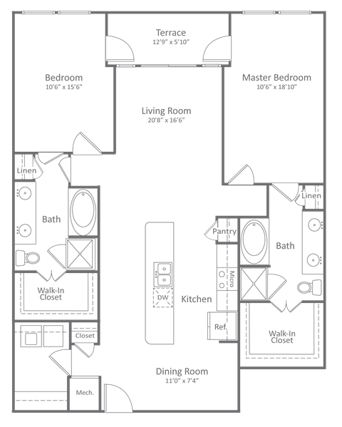 Harlow River Oaks Floor Plan B10, Houston, TX