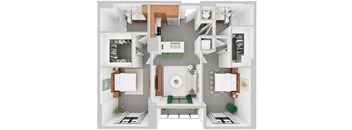 B10, 2 bed 2 bath | 980 sq ft | Alvorada on the Bay in North Miami Beach, FL