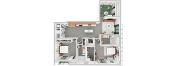 B15, 2 bed 2 bath + den| 1242 sq ft | Alvorada on the Bay in North Miami Beach, FL
