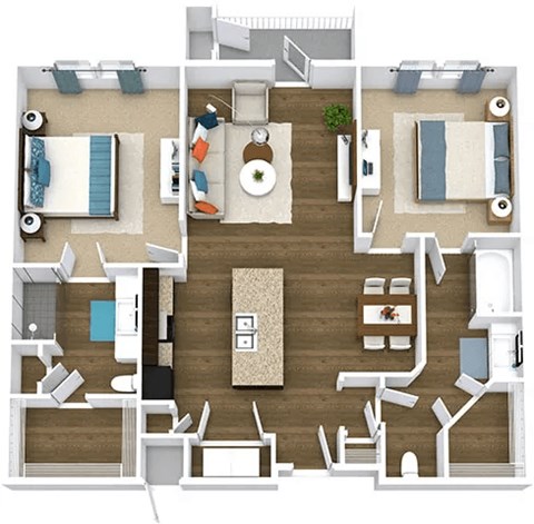 cinder floor plan of GreenVue in Richardson, TX