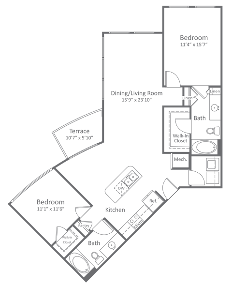 Harlow River Oaks Floor Plan B2, Houston, TX