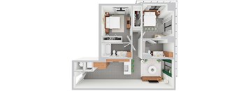 B3, 2 bed 2 bath | 882 sq ft | Alvorada on the Bay in North Miami Beach, FL