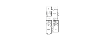 Legacy floor plan, 2 bed, 2 bath, 1421sf, Chisholm Place Apartments in Plano, TX
