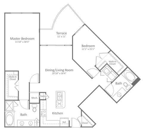 Harlow River Oaks Floor Plan B3, Houston, TX