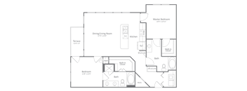 Harlow River Oaks Floor Plan B4, Houston, TX