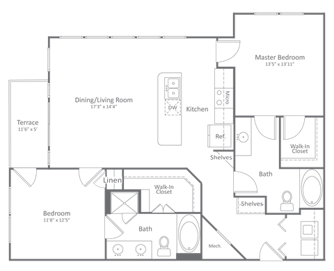 Harlow River Oaks Floor Plan B4, Houston, TX