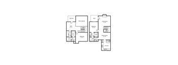 Arlington floor plan, 2 bed, 2.5 bath, 1602sf, Chisholm Place Apartments in Plano, TX