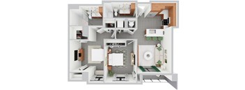B5, 2 bed 2 bath | 893 - 907 sq ft | Alvorada on the bay in North Miami Beach, FL