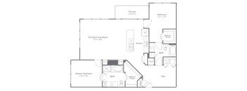 Harlow River Oaks Floor Plan B6, Houston, TX