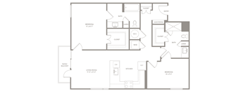B7 floor plan of Knox Heights in Dallas, TX