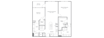Harlow River Oaks Floor Plan B7, Houston, TX