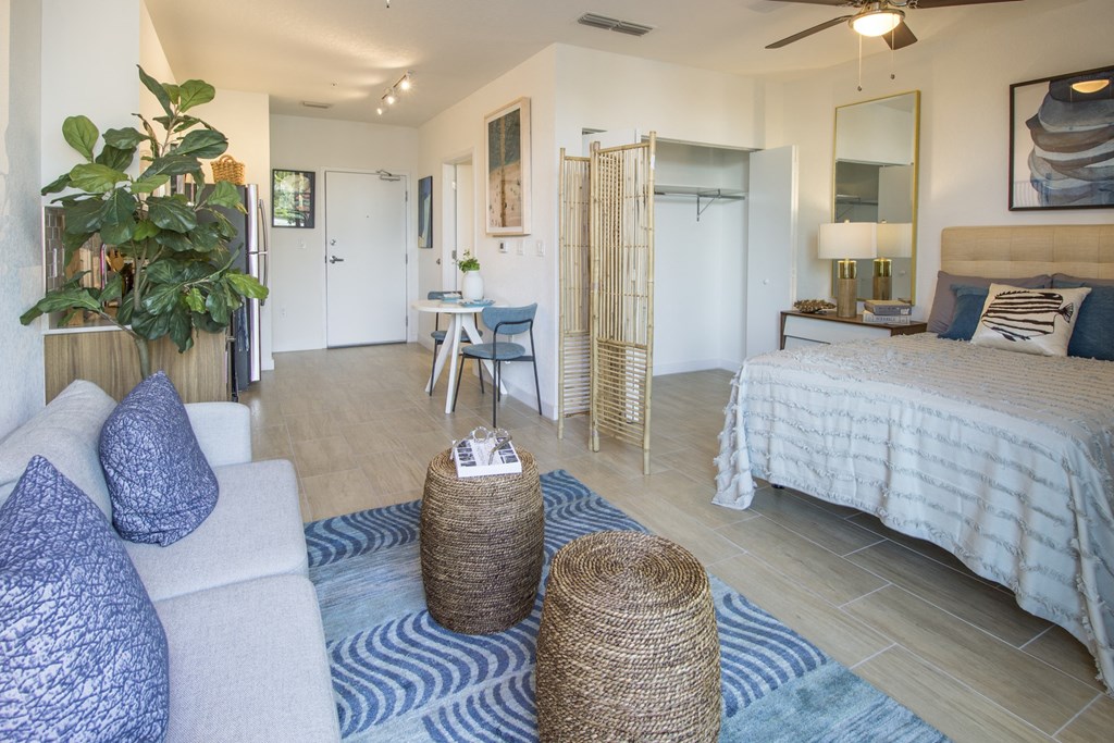 Living interior at Blue Lagoon 7, Florida, 33126