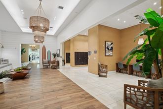 a look at the lobby at the blue lagoon apartments in miami fl