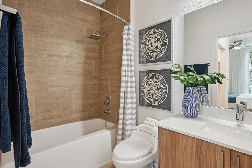 Bathroom for 2-bedroom apartment at Blue Lagoon 7 in Miami, Fl