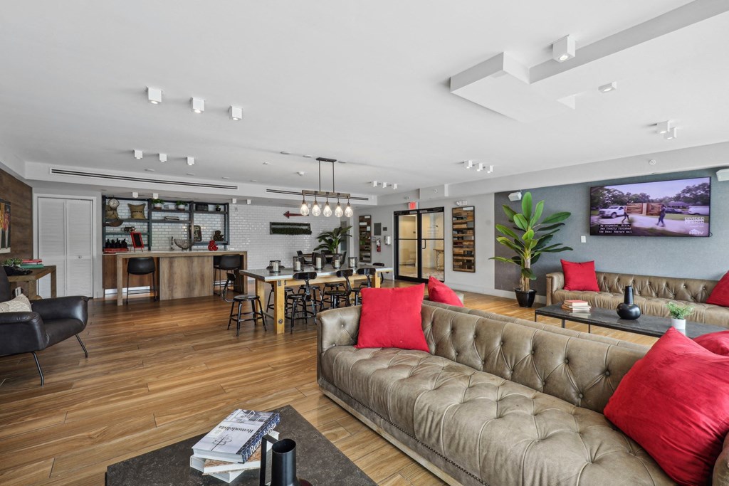 Resident lounge and cyber cafe at Bay Village 1 in Palmetto Bay, FL