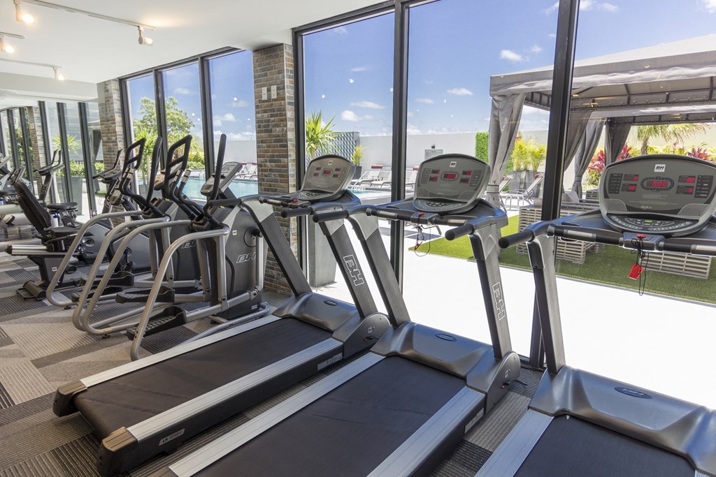 Cardio Machines In Gym at Bay Village1, Palmetto Bay, FL
