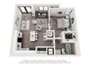 1 Bedroom 1 Bathroom Floor Plan 1 Bedroom 1 Bathroom Floor Plan at Bay Village1, Palmetto Bay, FL