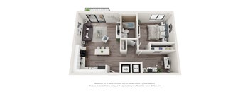 Armon 1 Bedroom 1 Bathroom Floor Plan at Bay Village1, Palmetto Bay, FL